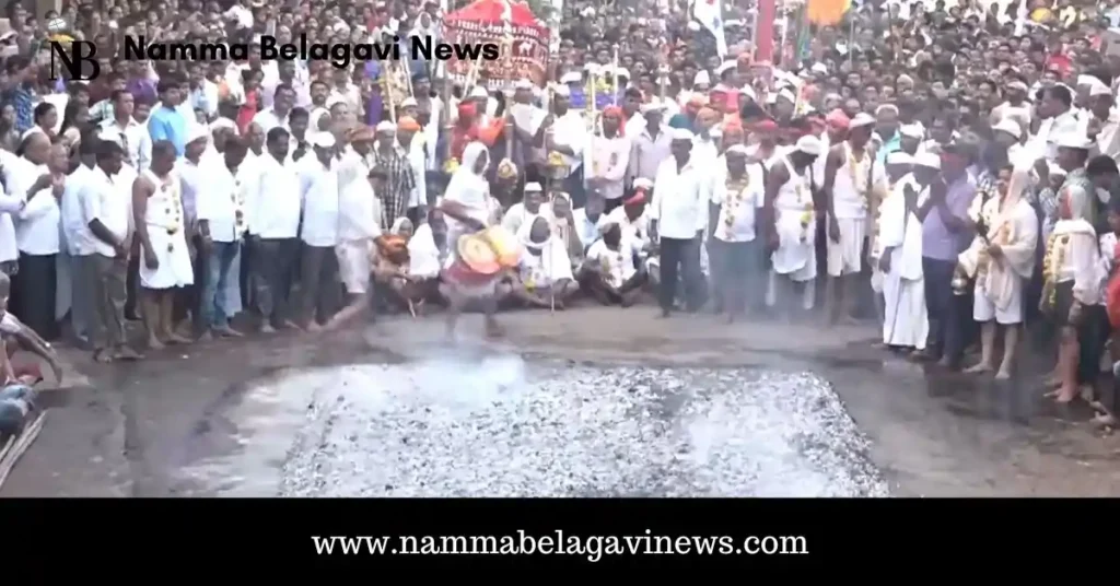 Bullock Carts were Paraded in Front of the Basavanna Temple in Belgaum