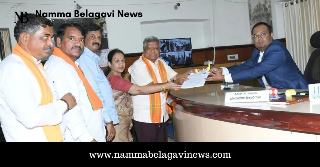 BJP Candidate Jagadish Shettar Files Nomination for Belgaum Lok Sabha 2024